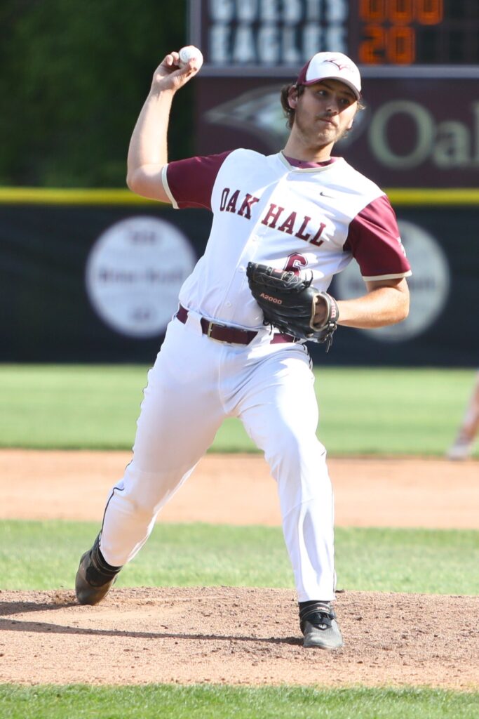 Oak Hall Troy Freeman threw a four-hit shutout in a 3-0 win over visiting P.K. Yonge.