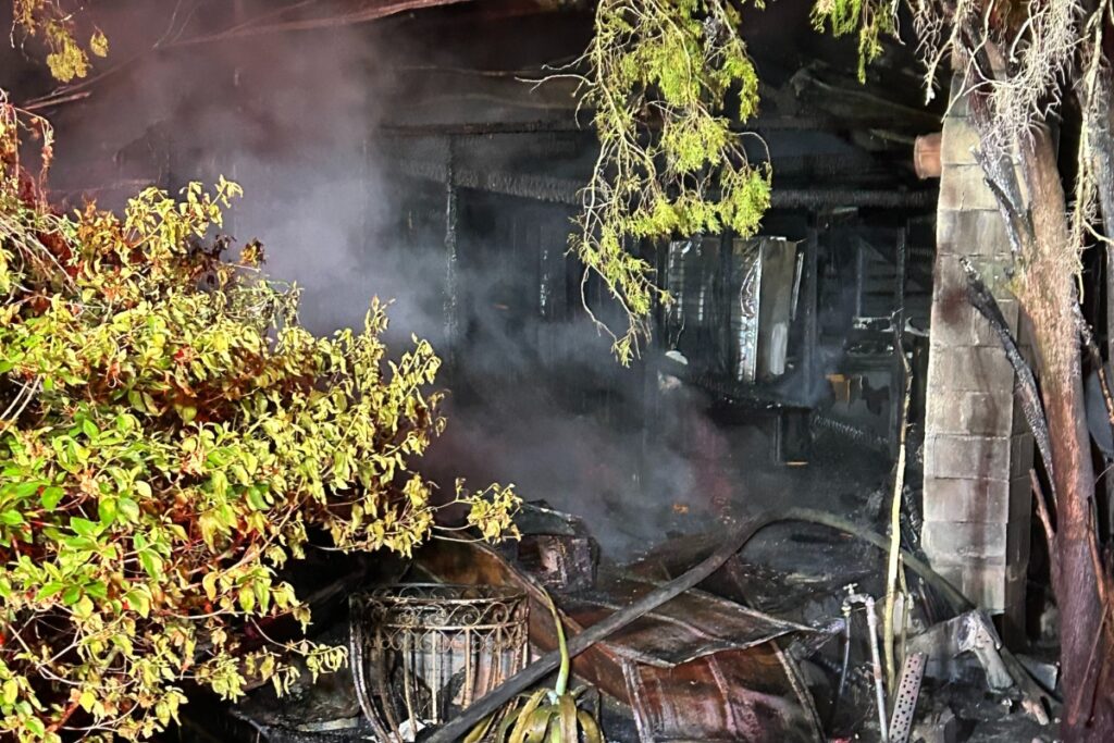 A fire consumed a residence at 701 NE 20th Street in Gainesville early Tuesday morning.