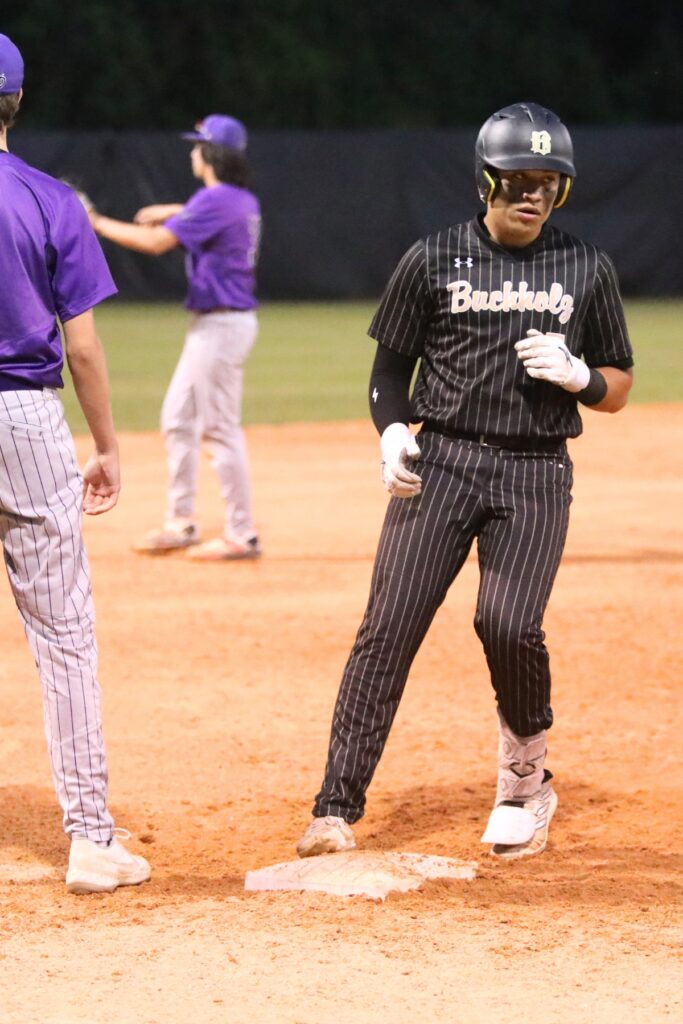 Buchholz's J.J. Gardner two-run triple in the bottom of the third inning gave the Bobcats a 3-0 lead over Gainesville.