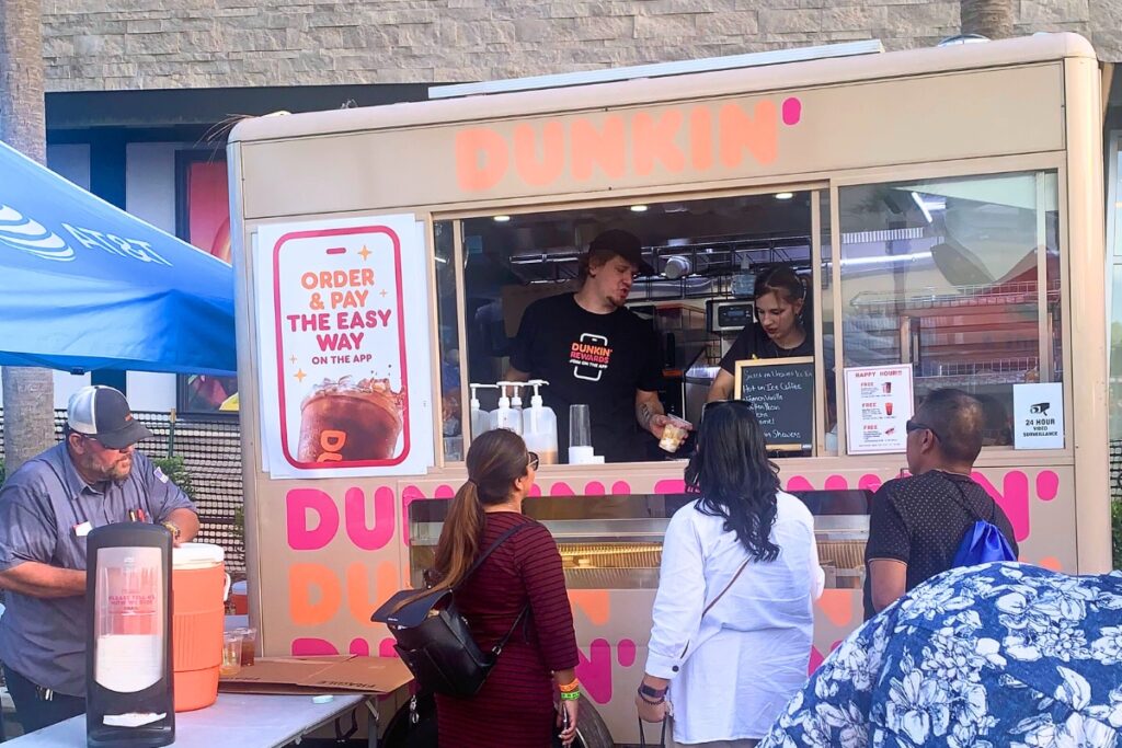 Dunkin Donuts served ice coffee to GCM attendees.