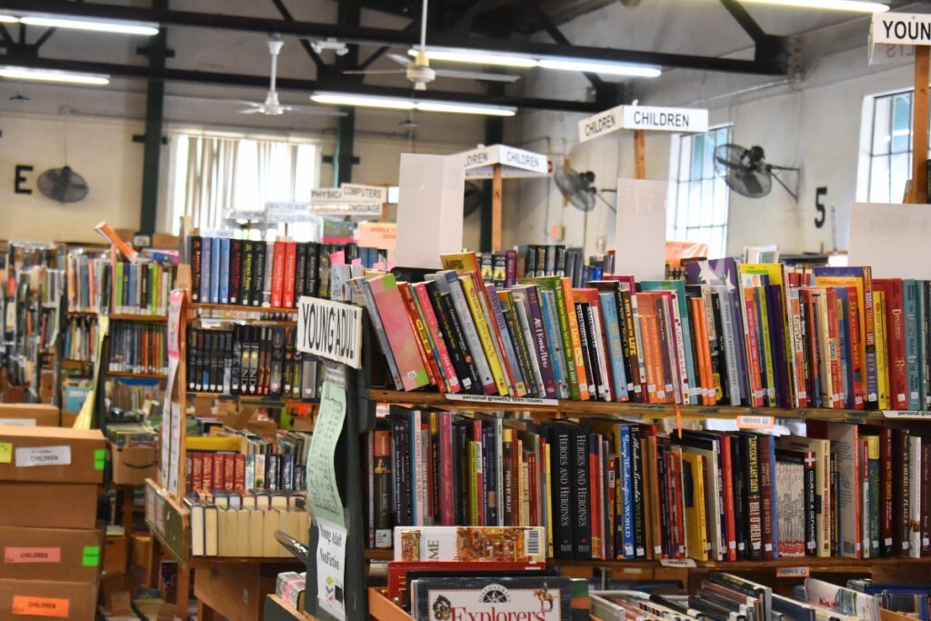 The FOL book sale includes over half a million items for sale.
