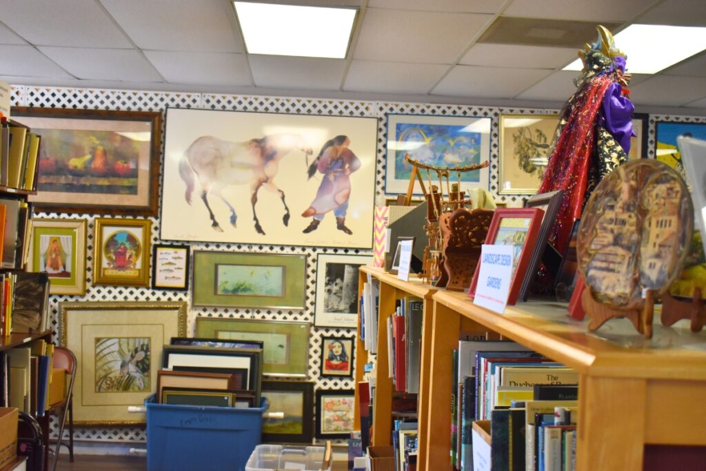 The Friends of the Library book sale will feature a variety of donated art.