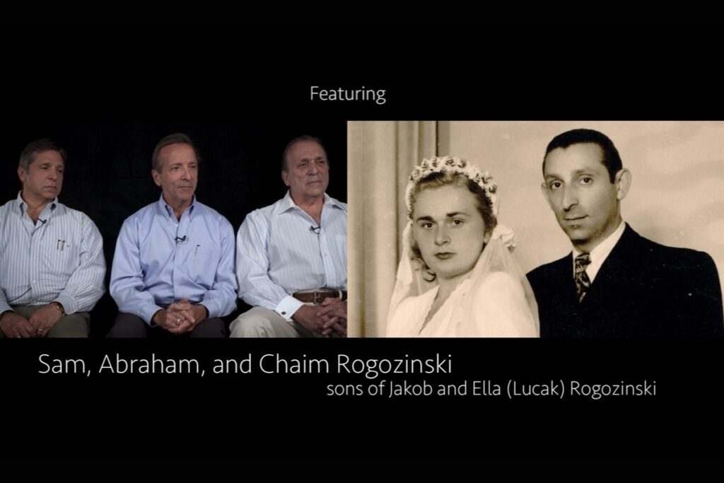 The Holocaust documentary, Traces, features brothers Sam, Abraham and Chaim Rogozinski.