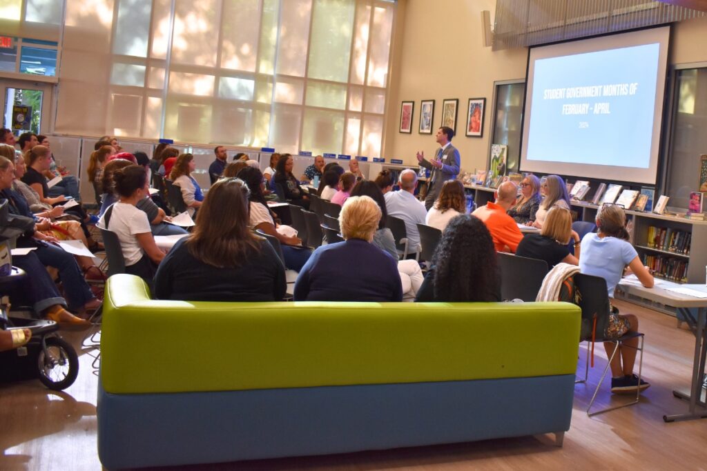 The SAC meeting was packed with concerned parents and citizens.