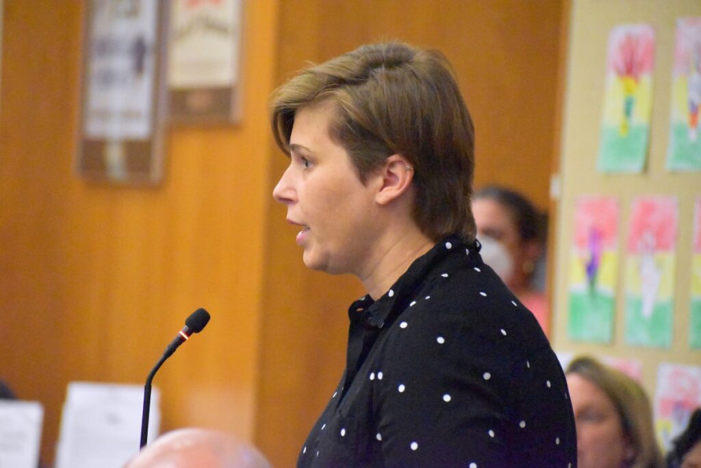 Allison Duarte said the school board has done a good job standing up for public schools, and urged them to stand strong.