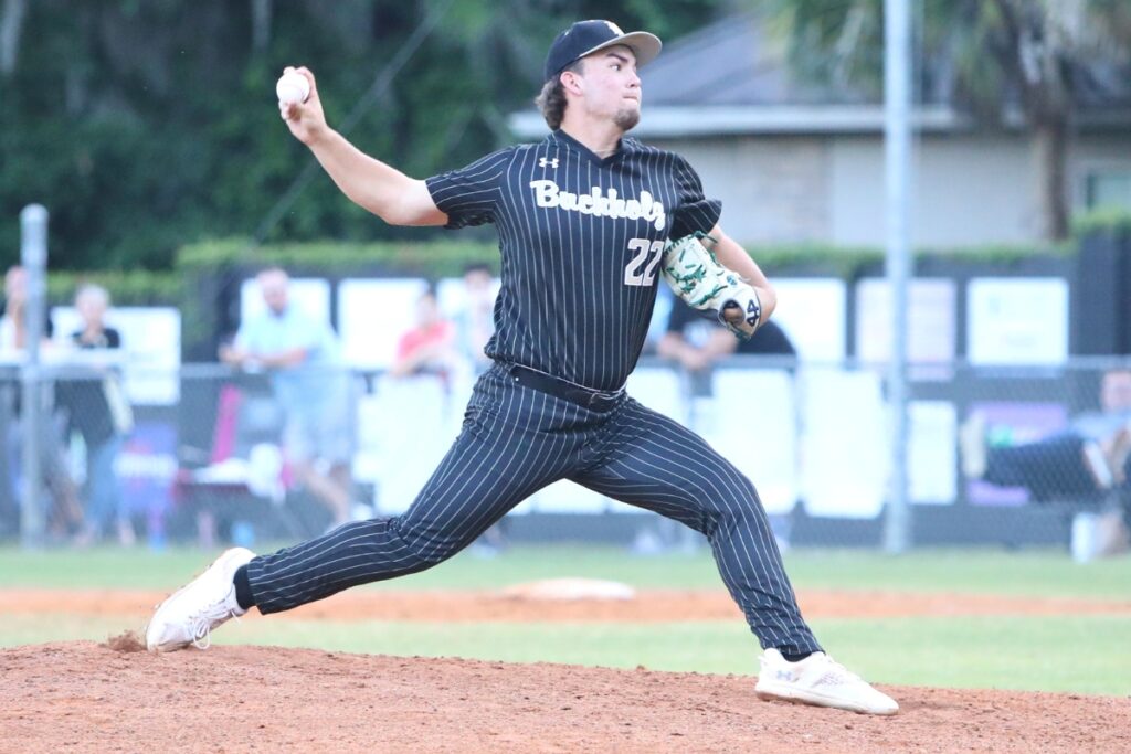 Buchholz's Wyatt Clarke pitched the third through fifth innings against Oakleaf in the District 3-6A Semifinal on Tuesday.