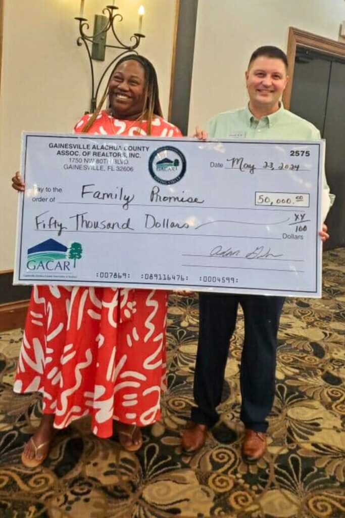 Family Promise received a $50,000 grant from the Community Foundation of North Central Florida's GACAR Giving Circle on Thursday.