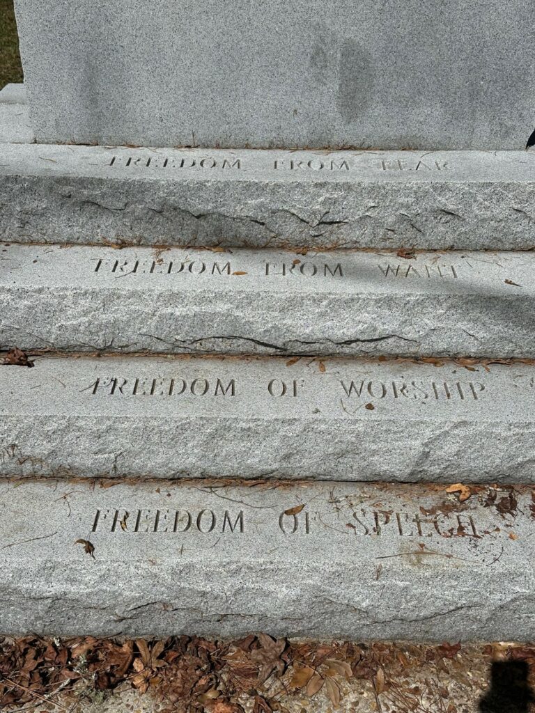 Steps on the William Kennerson Wilson monument