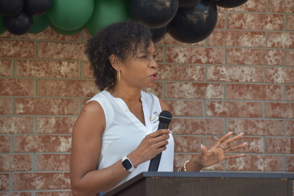 Angela Tharpe said the jobs training center could help create a legacy.