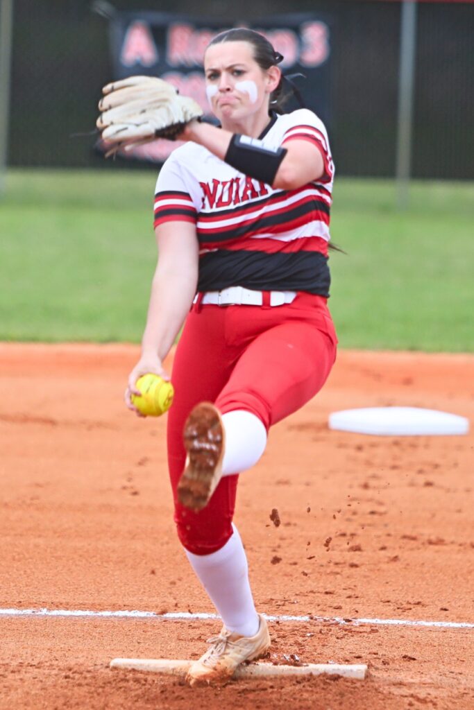 Fort White's led the Indians with an 0.94 ERA and 190 strikeouts in the circle and batted .407 with 24 hits, 22 RBI and seven doubles.