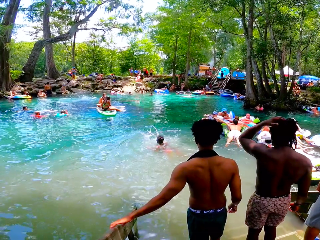 Visitors swim at Ginnie Springs over Memorial Day weekend.