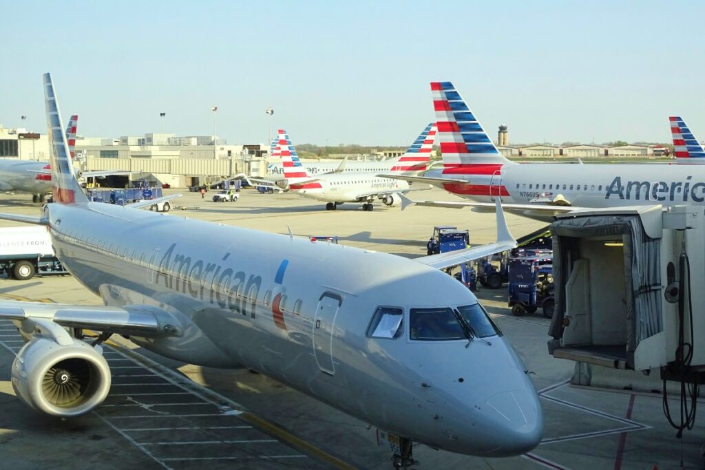 American Airlines airplanes.