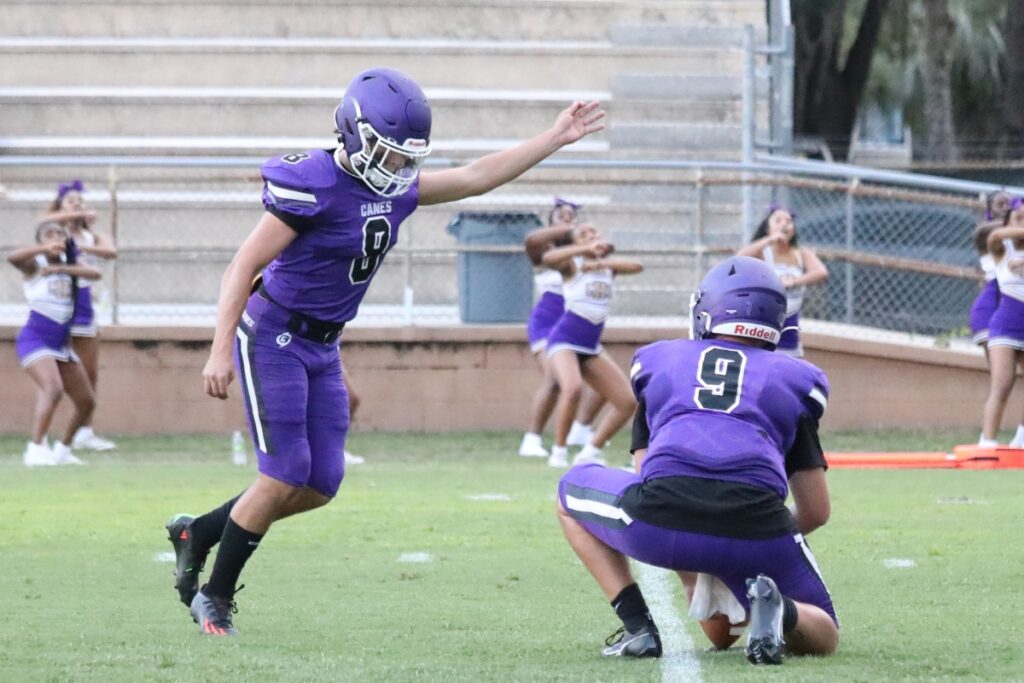 Gainesville's Cooper Badics kicked for the Hurricanes through his junior season.