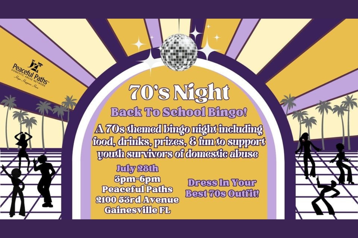 Peaceful Paths to host 70sthemed backtoschool bingo fundraiser