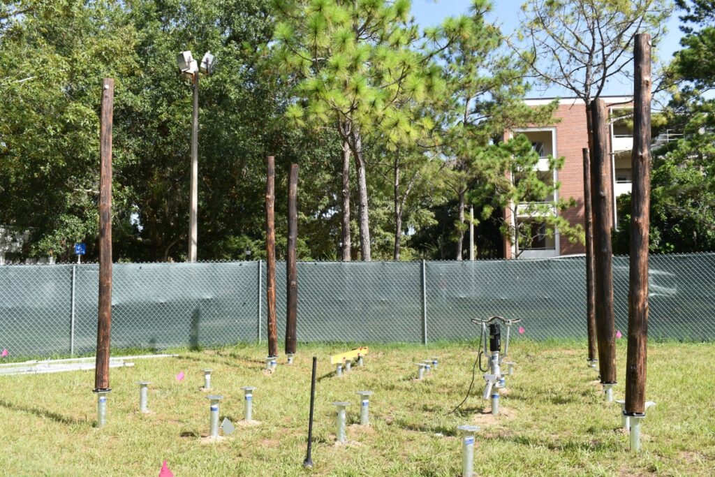 Some posts are already in place, and contractors expect to be finished this week.