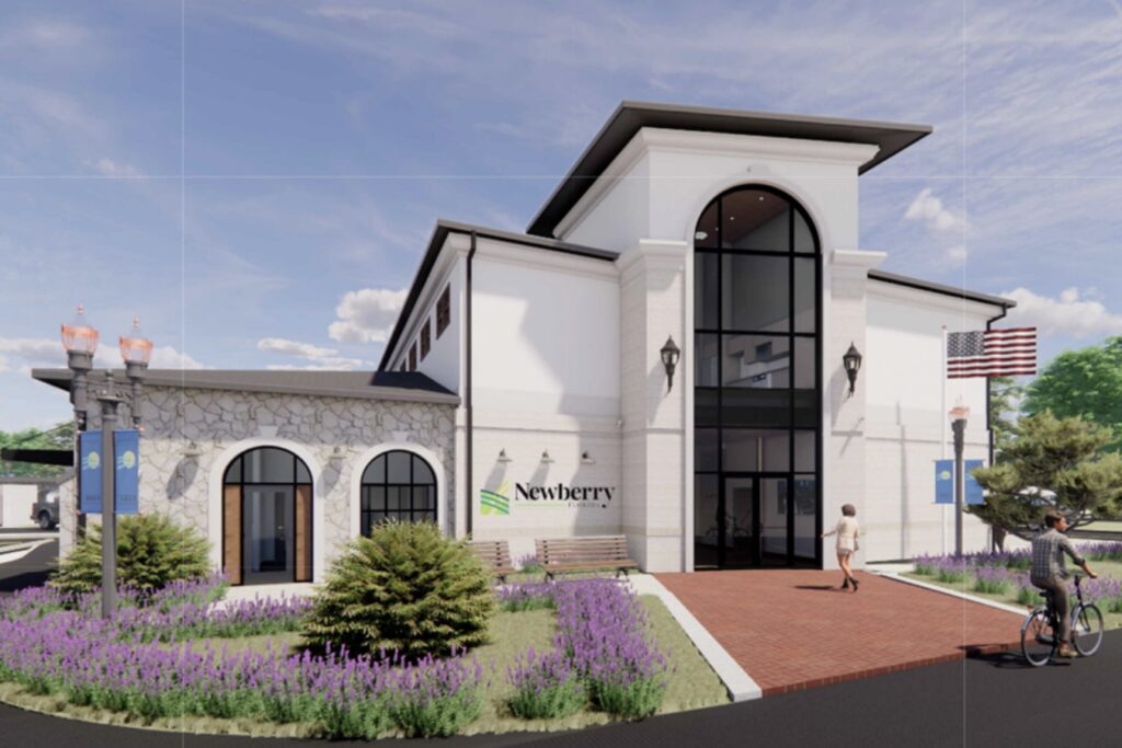 A Scorpio rendering of the new city hall building.