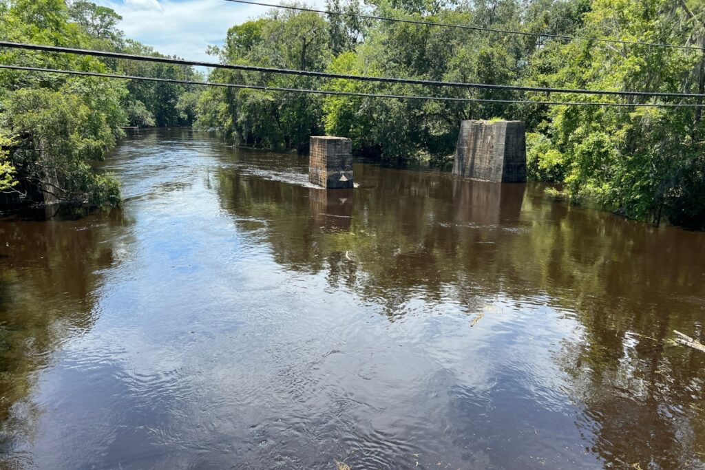 The Santa Fe River was at or past its flood stage on Wednesday and expected to stay there for the next week.