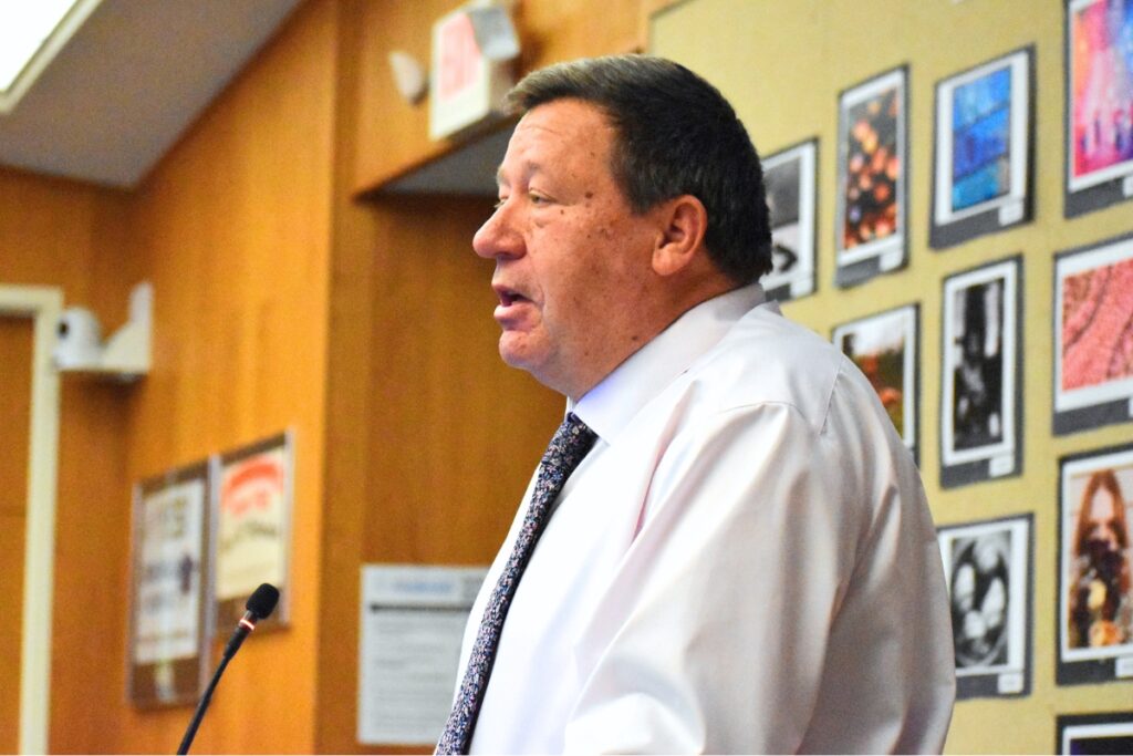 radKids CEO Stephen Daley talked with the School Board of Alachua County about his program on Tuesday.