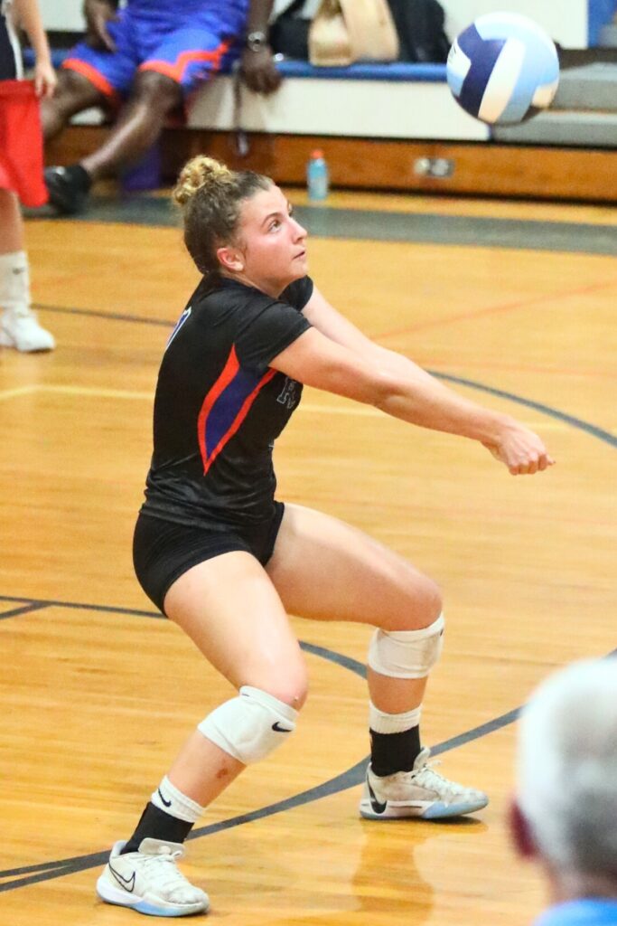 P.K. Yonge's Summer Mandrell with a dig against Santa Fe on Thursday.