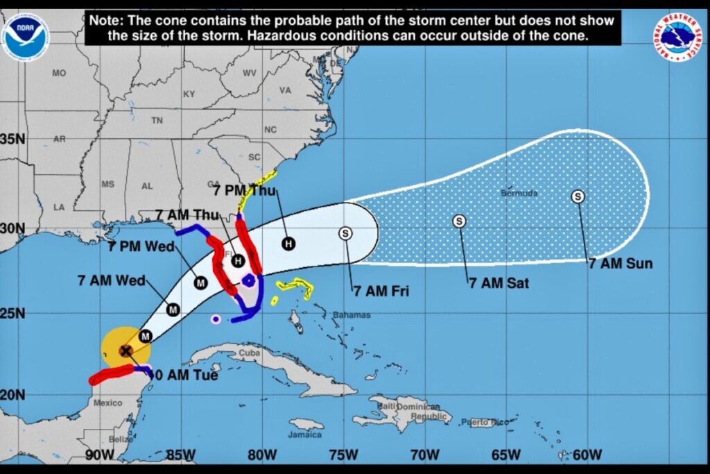 Hurricane Milton is projected to make landfall Wednesday evening. National Hurricane Center