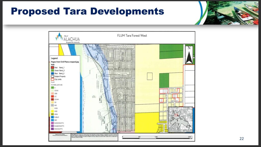 Plans for a series of developments at Mill Creek.