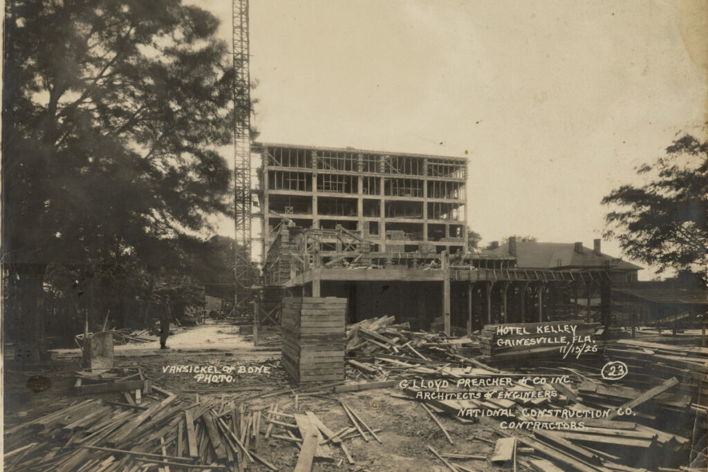 Hotel Kelley started construction in1926 before stopping and lying bare for over a decade. 