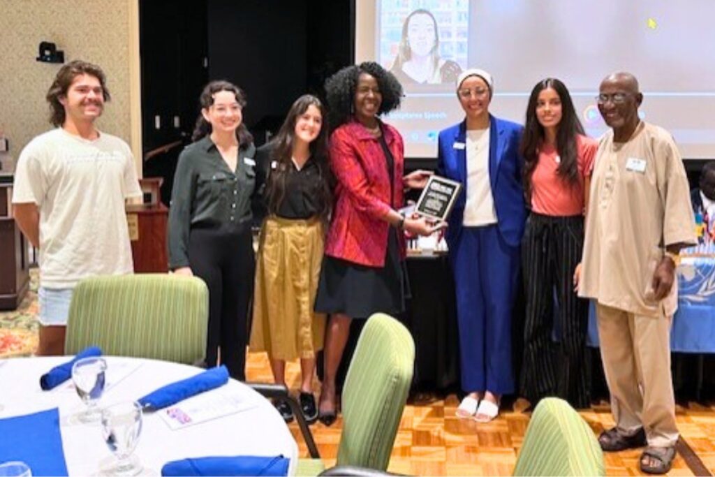 Members of the UNA Chapter Youth Council that Dr. Jacob Gordon and Delaney Zambrano organized. Courtesy of Barbara McDade Gordon