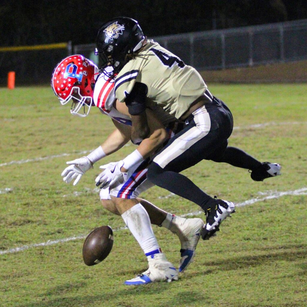 A Pace throw falls incomplete after tight coverage by Buchholz's cornerback Chris Johnson.