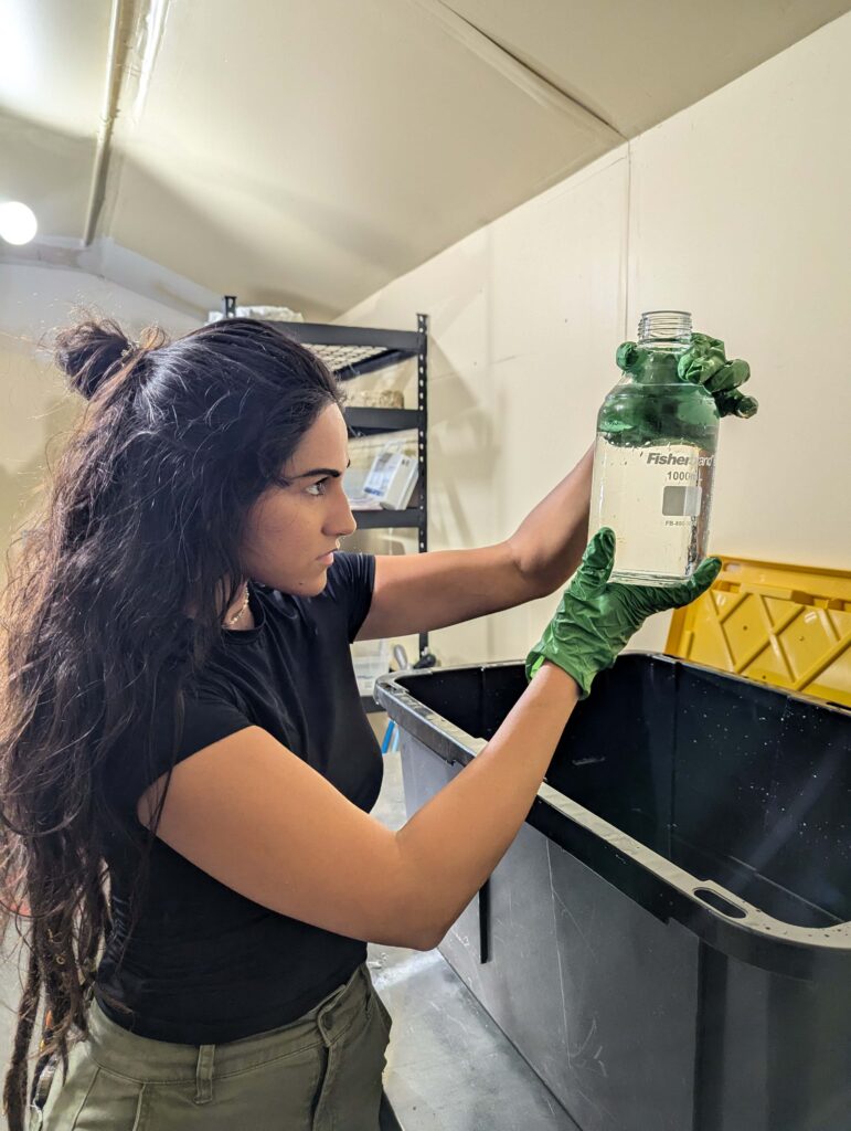 Melissa Miller with tagged Python in Florida Everglades.