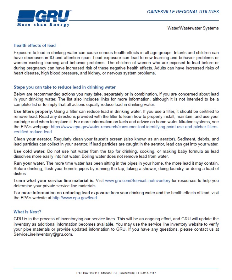 GRU Service Line Letter PG 2