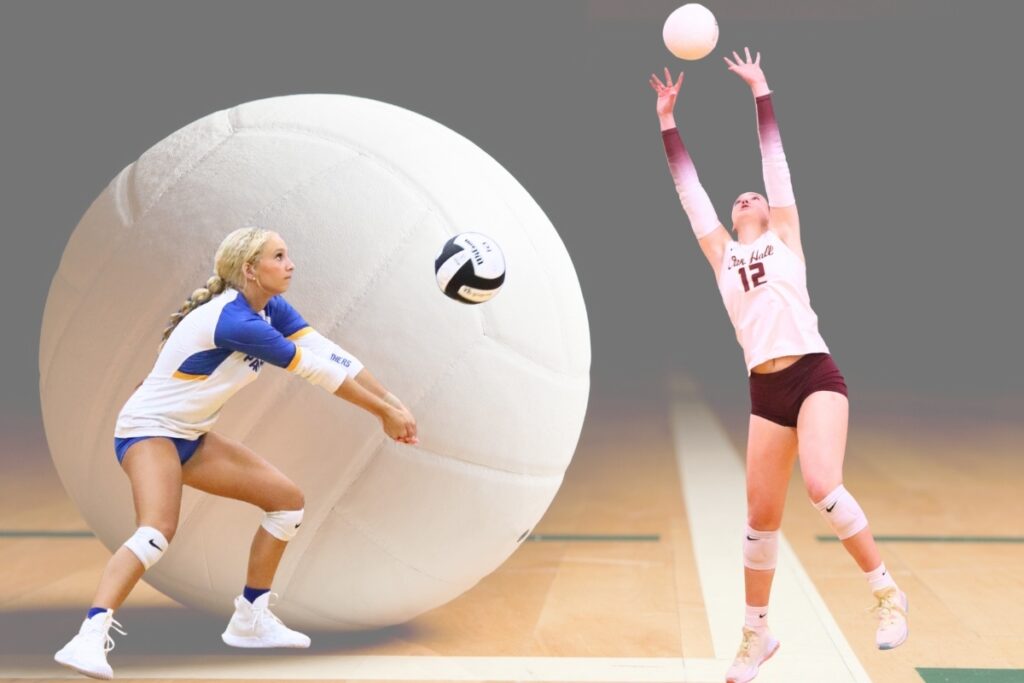 Newberry's Malana Kennard (left) and Oak Hall's Cassidy McDonald were selected to the 2024 All Area small school volleyball team.