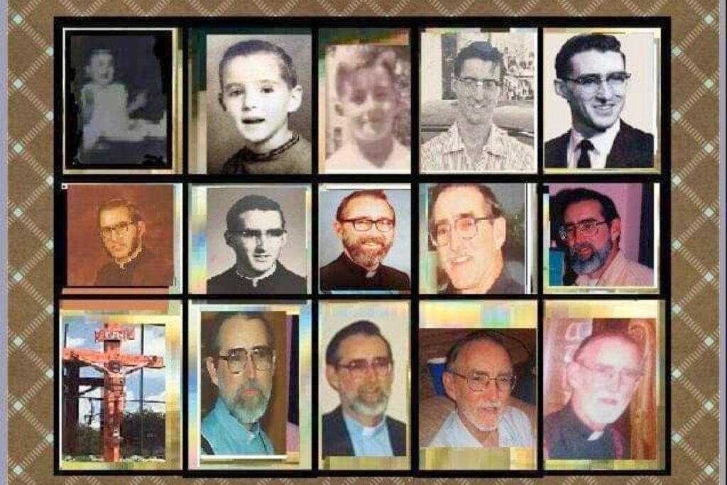 From baby pictures to 2015 when Fr. Roland Julien retired as a Catholic Priest after 50 years. Courtesy of Rebecca Wetherington  (1)