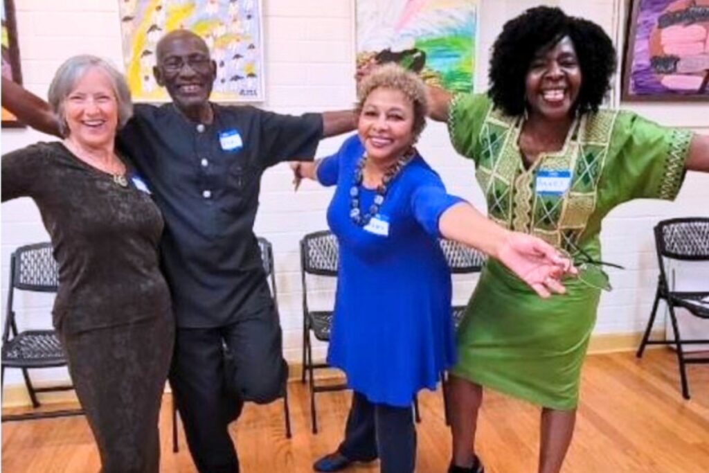 (From left) Phyllis Erney, Jacob U'Mofe Gordon, Barbara McDade Gordon and Agnes Ngoma Leslie.