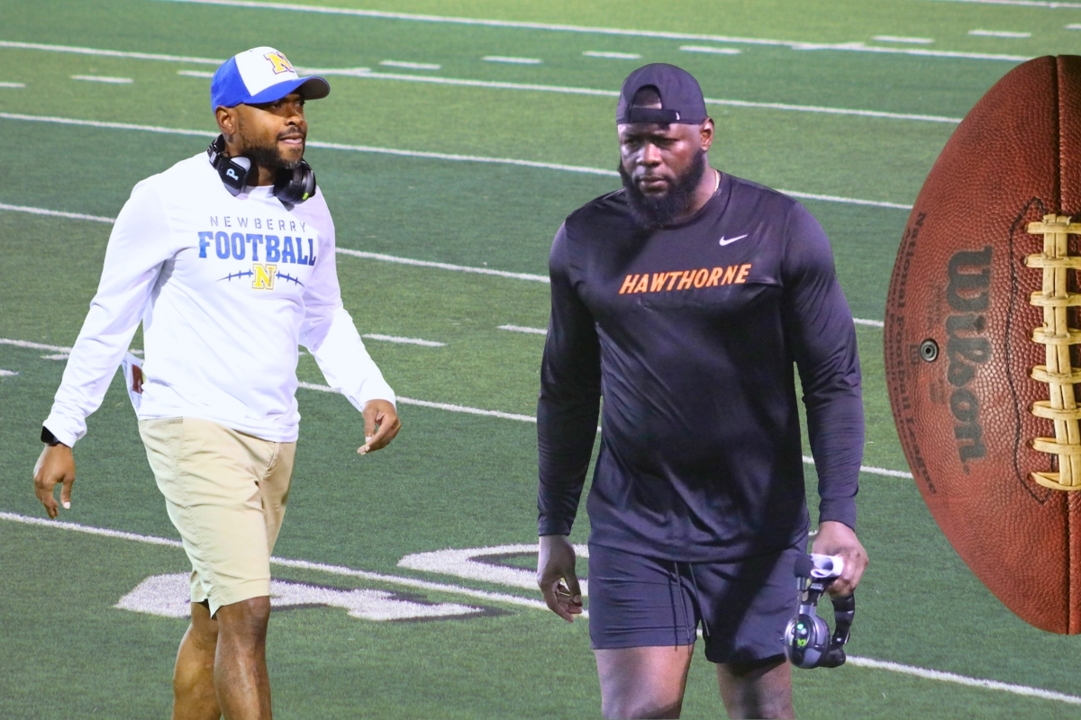 (From left) Newberry's Ed Johnson and Hawthorne's Cornelius Ingram were selected as the 2024 All Area football Coaches of the Year.