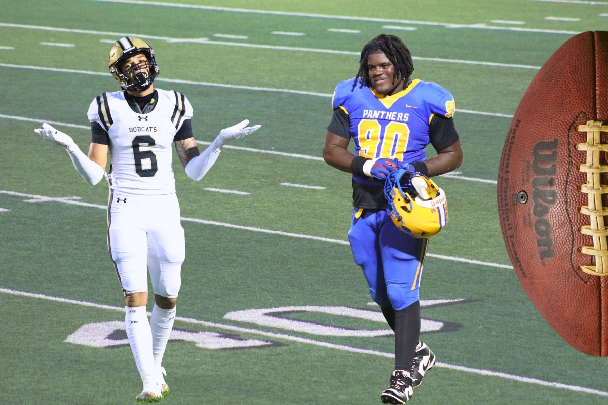 (From left) Buchholz's Nick Clayton and Newberry's Jarquez Carter were selected to the 2024 All Area football big school defensive team.