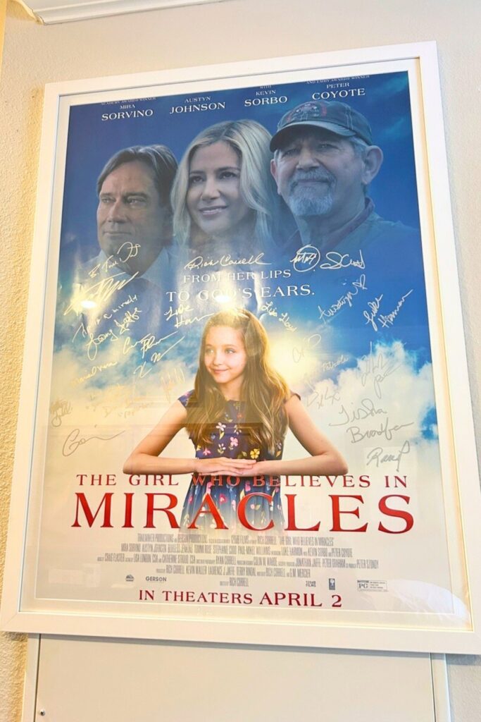 A poster of Larry Jaffe’s film is displayed on his apartment wall. Photo by Ronnie Lovler