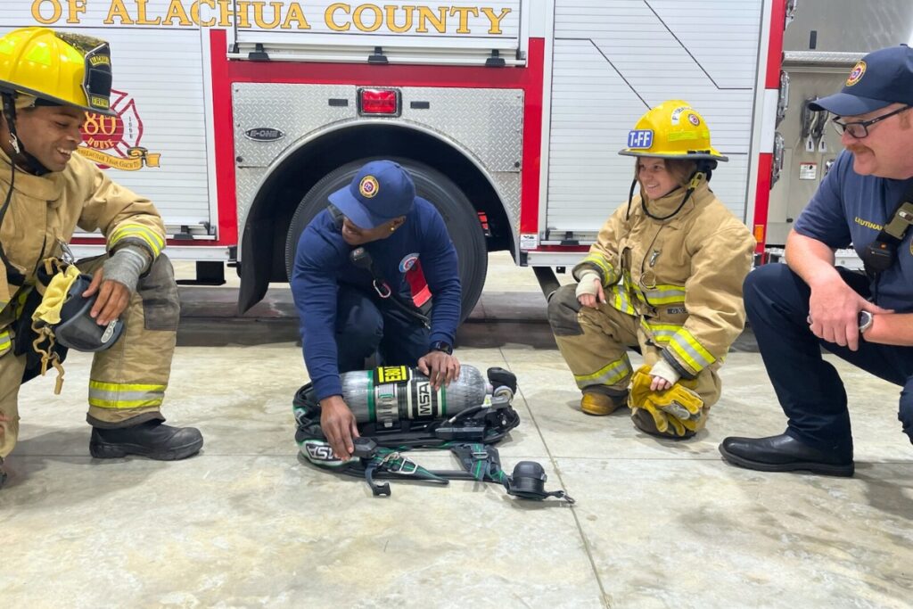 Alachua County Fire Rescue (ACFR) recently added new Self-Contained Breathing Apparatus equipment and Rapid Intervention Team bags to help advance firefighter efficiency and safety.