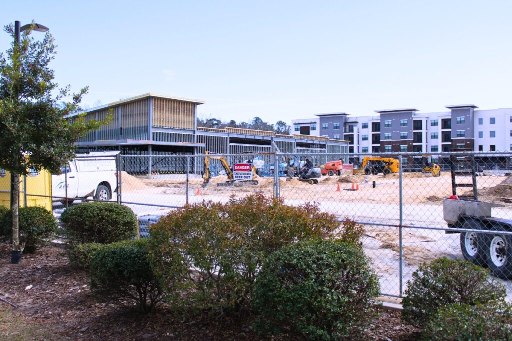 Construction underway for new Aldi along Newberry Road and next to Parker Road. Photo by Seth Johnson (1)