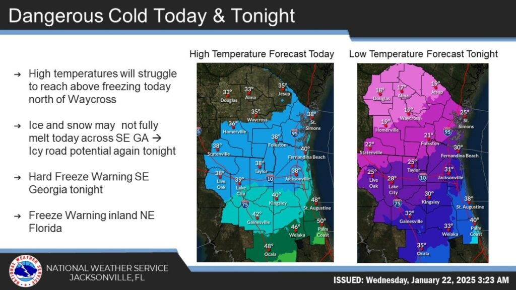 Dangerous cold today and tonight 1-22-25.