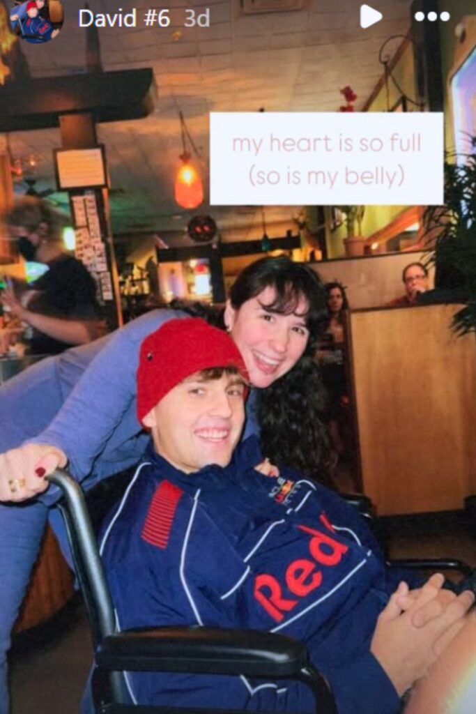 David Humphlett with wife Emma Rynear after he was released from the hospital.