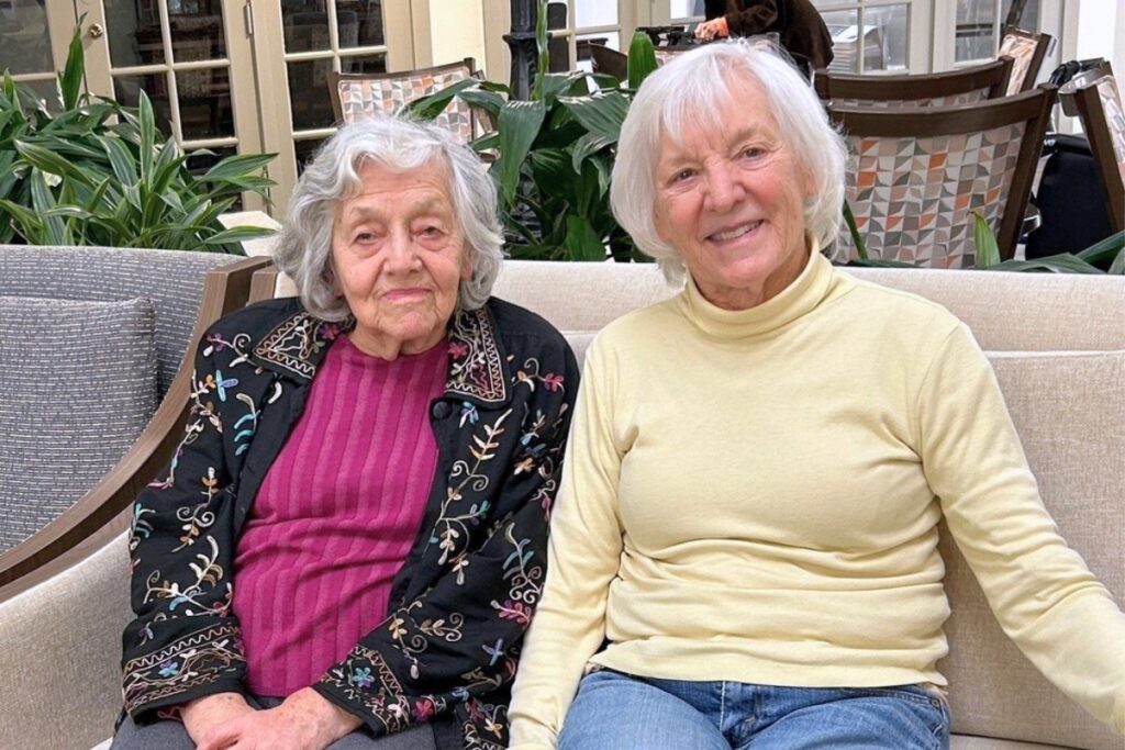 Gaby Gross, left, and Martha Bergmann at the Atrium. Photo by Ronnie Lovler