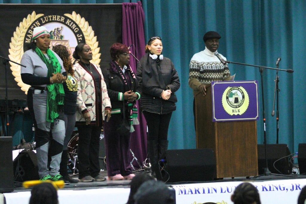 Rodney Long introduces Gainesville’s Martin Luther King Jr. Commission of Florida board. Photo by Lillian Hamman 1