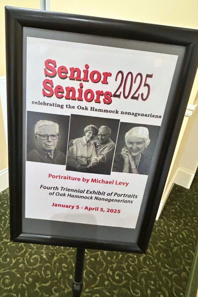 Poster advertising the exhibit at Oak Hammock.  Photo by Ronnie Lovler