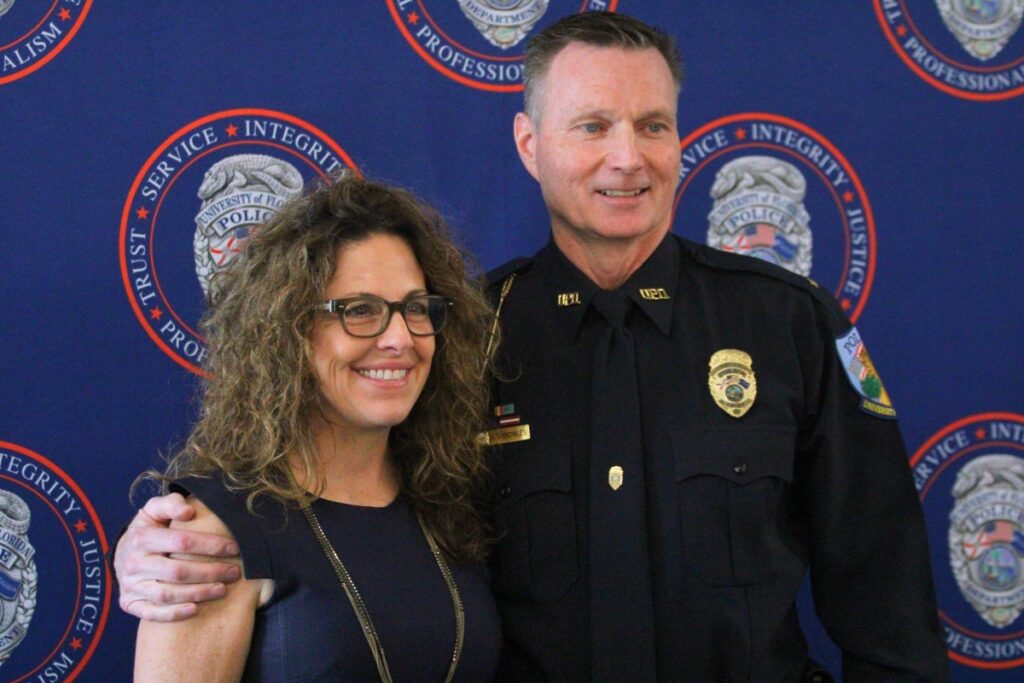UFPD Chief Bart Knowles and wife Jacqui. Photo by Lillian Hamman