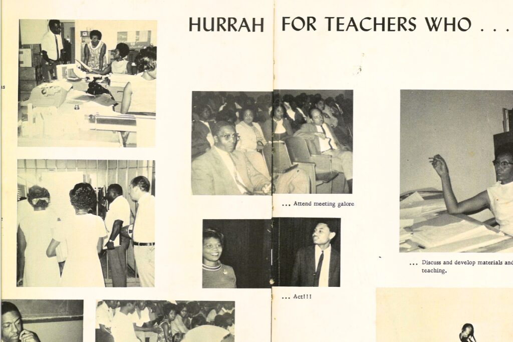 1969 yearbook page of Lincoln High School teachers. Courtesy of Barbara Andrews