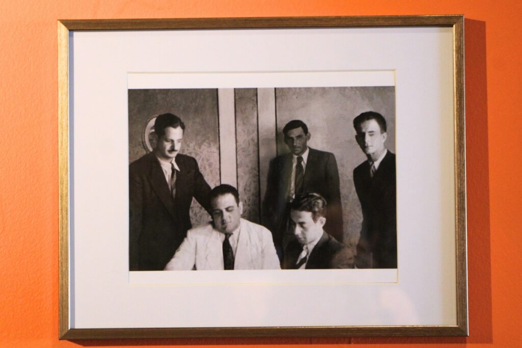 A picture of Lencioni's family inside Bowie Pizza. Photo by Lillian Hamman