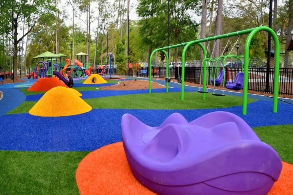 Accessibility is also important for children. This accessible playground keeps the kids happy at Albert Ray Massey (Westside Park). Courtesy of city of Gainesville