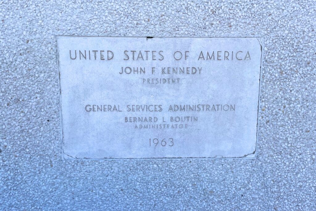 Cornerstone of the Federal Building and Courthouse in Gainesville. Photo by Seth Johnson