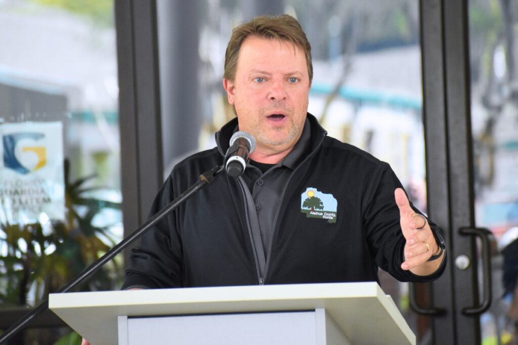 County Commissioner and CTAC Board Member Ken Cornell speaks at the event. Photo by Glory Reitz