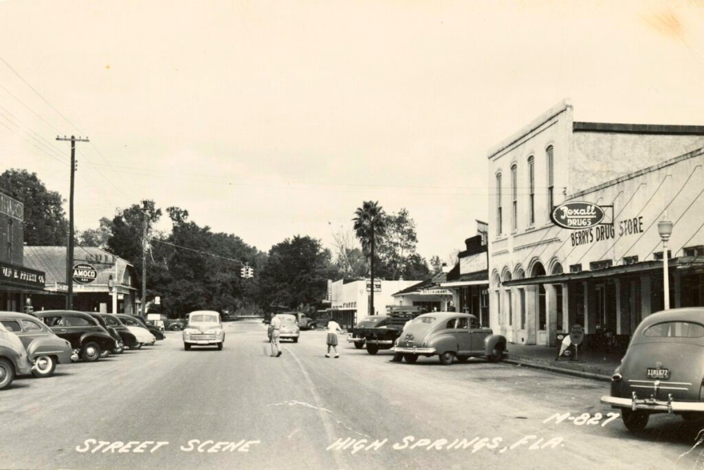 High Springs Main Street in 1949.